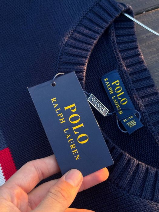 Свитер Polo Ralph Lauren темно синий мужской Светр Поло Ральф Лоурен