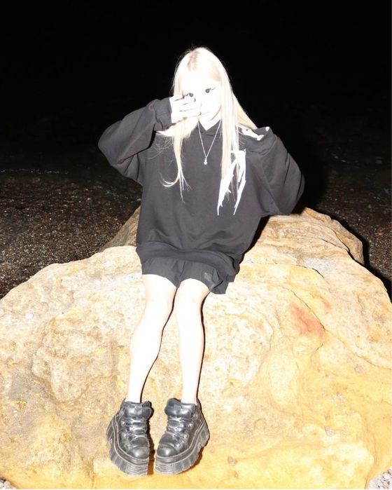 черное дрейн худи