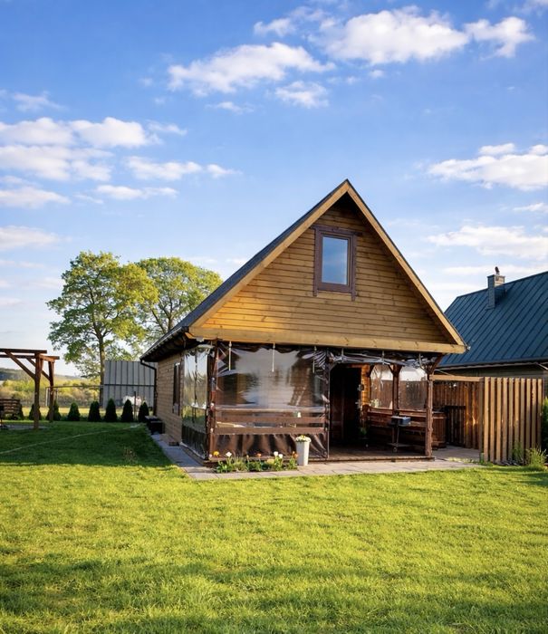 Domek z balia na Mazurach nad jeziorem do wynajecia