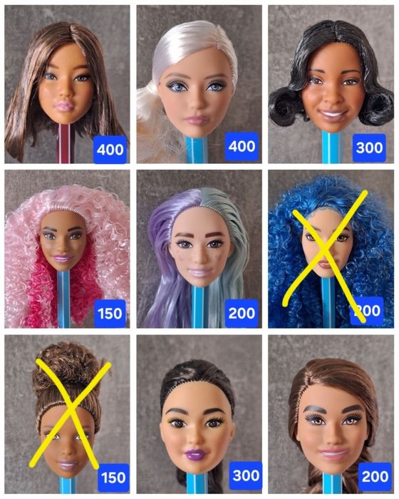 Голова Барбі, Кен, Дефа Люсі, Defa, Barbie для гібридизації, всі нові