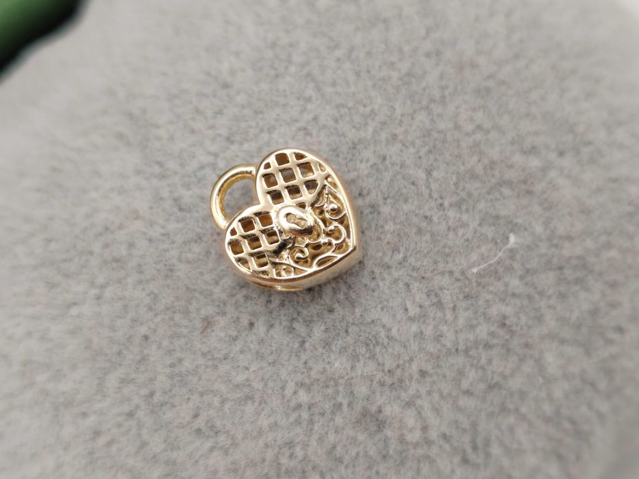 NOWY Złoty Charms Ażur / Złoto 585