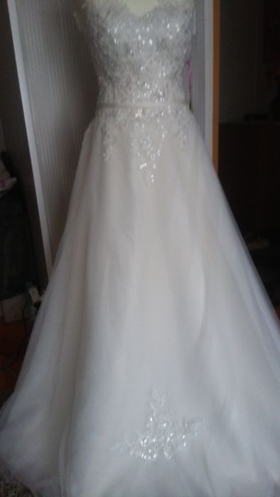 suknia ślubna ,ecru,rozm.38