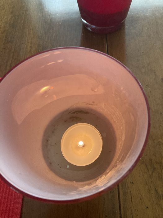 Suportes de velas em vidro