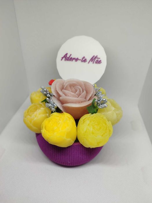 Vaso Decorativo "Adoro-te Mãe" (TEXTO PERSONALIZAVEL)