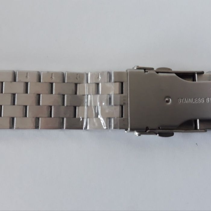 Bracelete Metálica Solida Enginner 20mm 22mm 24mm Fecho Báscula