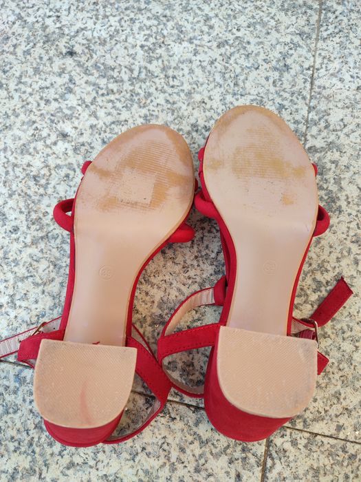 Sandálias Salto Alto Vermelhas