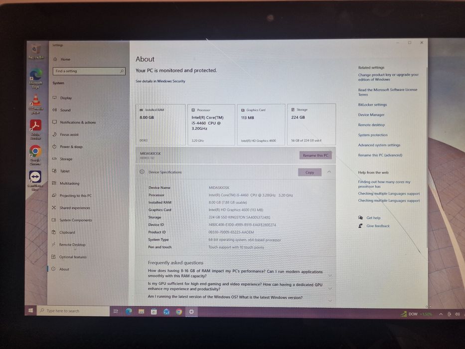 Computador Intercomp EVO81T 24" 8Gb RAM 240Gb SSD