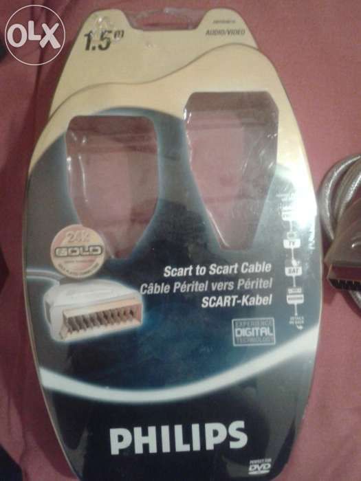 Philips- Cabo scart Gold 24K