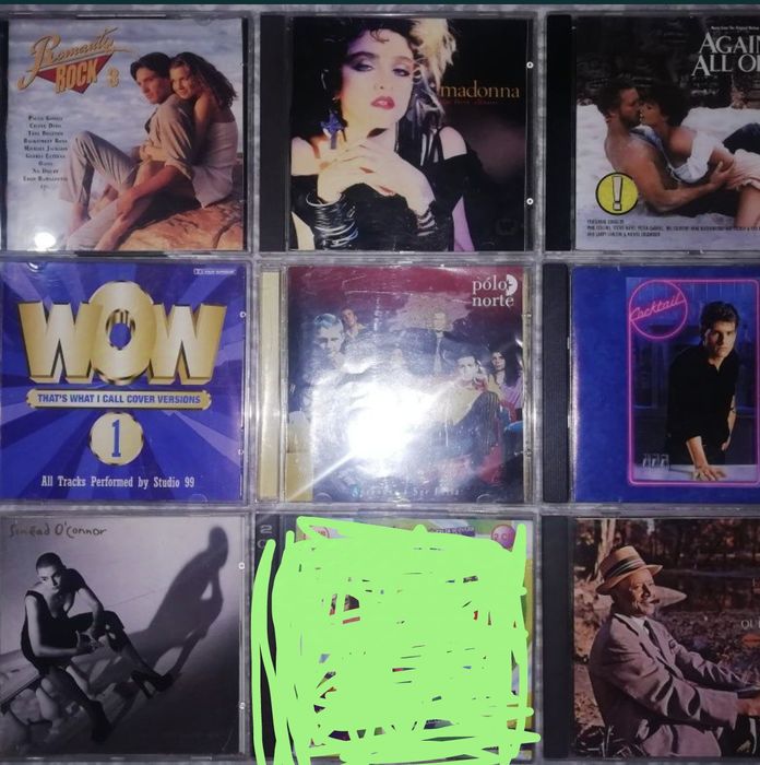 9 CD's música anos 90, a 2005. Originais.