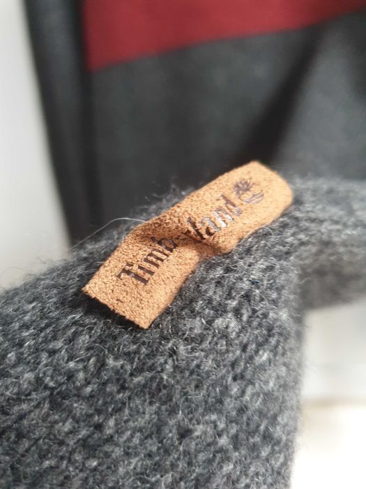 Szary grafitowy sweter Timberland wełniany wełna jagnięca M męski