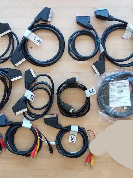 Cabos SCART e Adaptadores Para S-Video e RCA