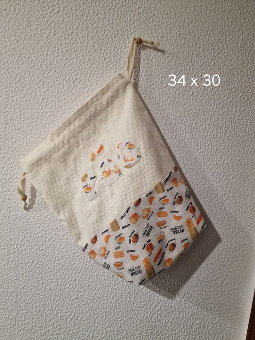 Sacos do pão em tecido