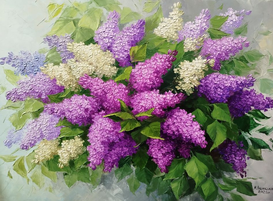 Картина маслом ''Бузок''