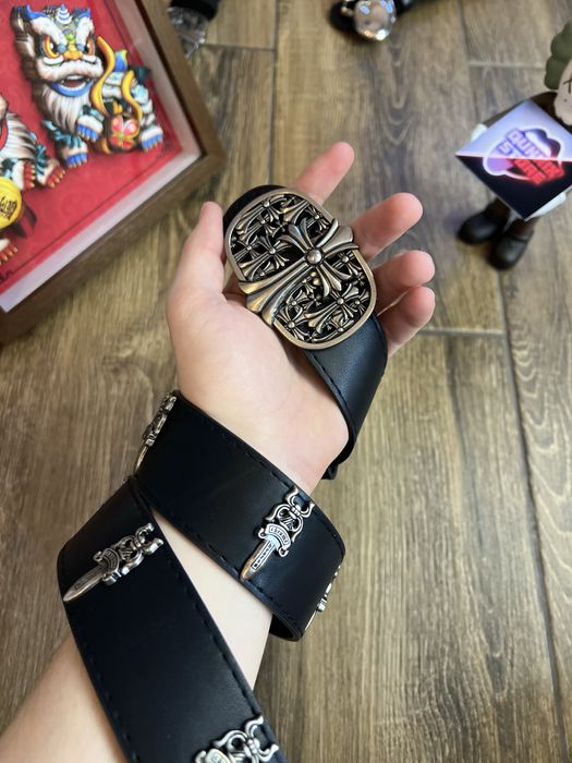 Ремінь Хром Хартс Ремень Хром Хартс с языком ремень chrome hearts