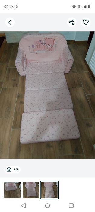 Sofa  dziecięca różowa