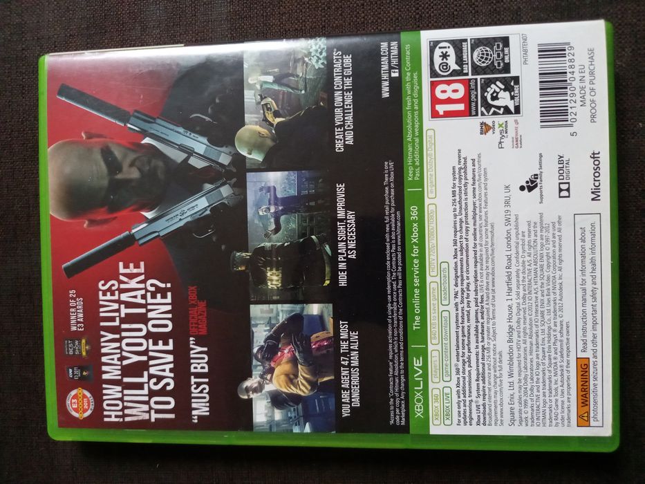 Gra Hitman Absolution na konsolę xbox 360
