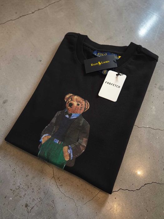 Ralph Lauren Polo Bear T-shirt XXL 3XL Czarny Męski