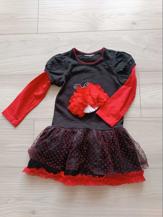 Sukienka dla dziewczynki długi rękaw używana, rozmiar 98