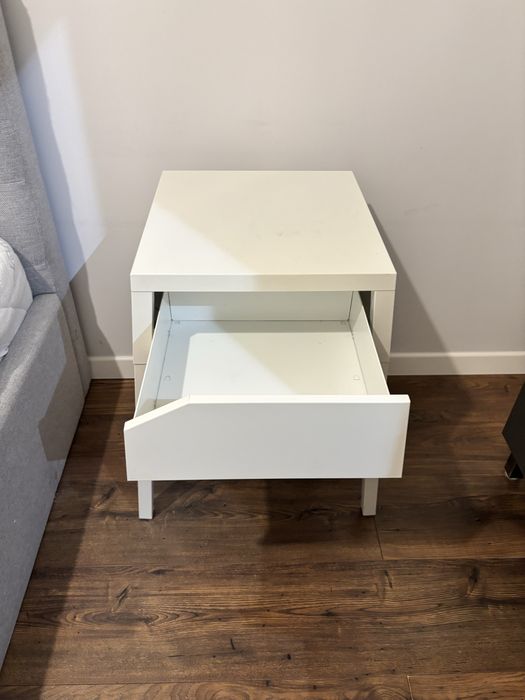 2 stoliki szafki nocne metalowe Ikea Selje