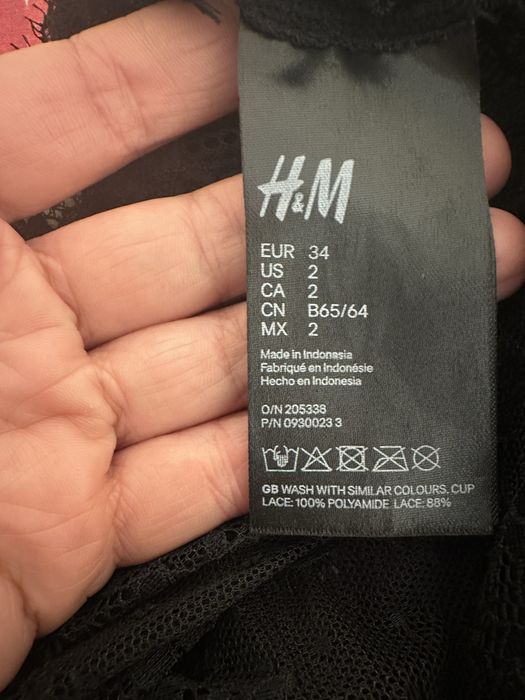 Кружевной боди h&m р.xs
