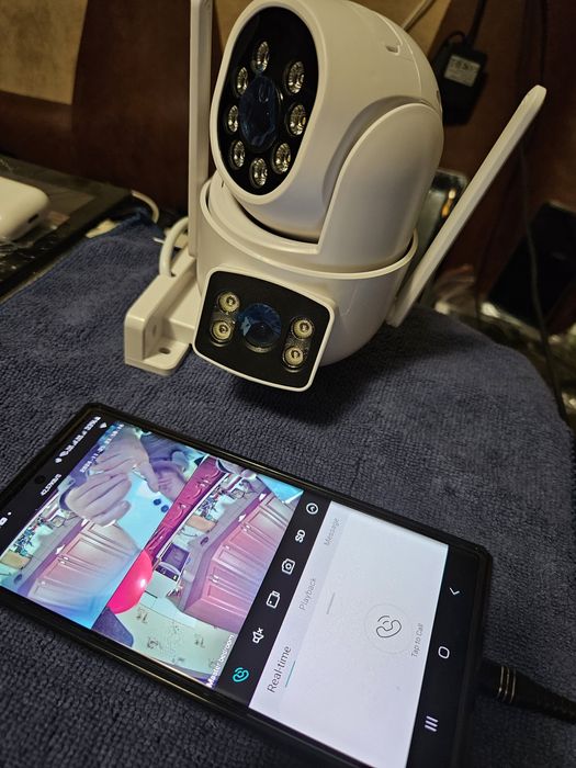 Подвійна Рухома Wi-Fi Камера Відеоспостереження Дистанційна A9Q 8MP