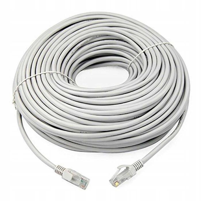Patchcord kabel sieciowy U/UTP 5e RJ45 / RJ45 20 m szary