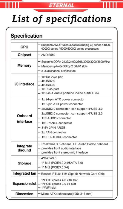 Soyo B550M ARGB Socket AM4 White Edition