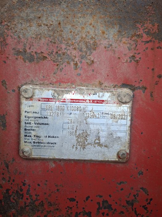 Sprzedam Łyżkę  Skarpową 180 cm orginał Martin