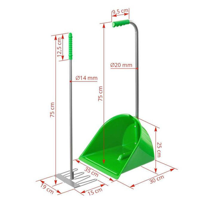Zestaw do sprzątania w stajni Mistboy, 75 cm, Kerbl