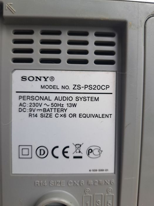 Б/в cd/mp3, радіо, usb переносна магнітола Sony