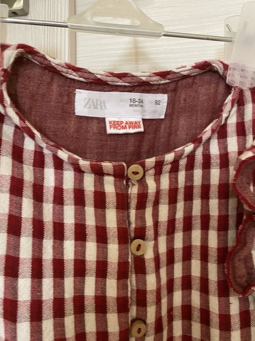 Плаття ZARA Baby у клітинку, 86–92 (18–24 міс)