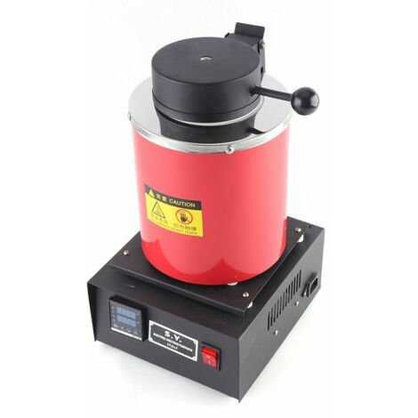 Forno de fundição metais preciosos fundir cobre alumínio 3KG!