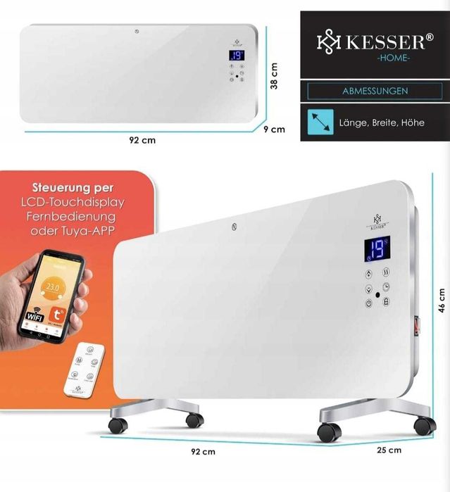 Grzejnik konwektorowy KESSER 2000 W biały