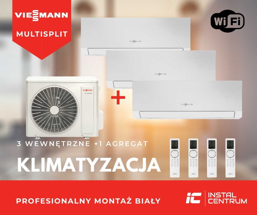 klimatyzacja Viessmann MULTISPLIT na 3 pokoje, MONTAŻ cała POLSKA