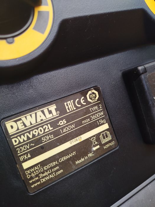 DeWALT DWV902L-QS – odkurzacz przemysłowy 38 l, klasa L