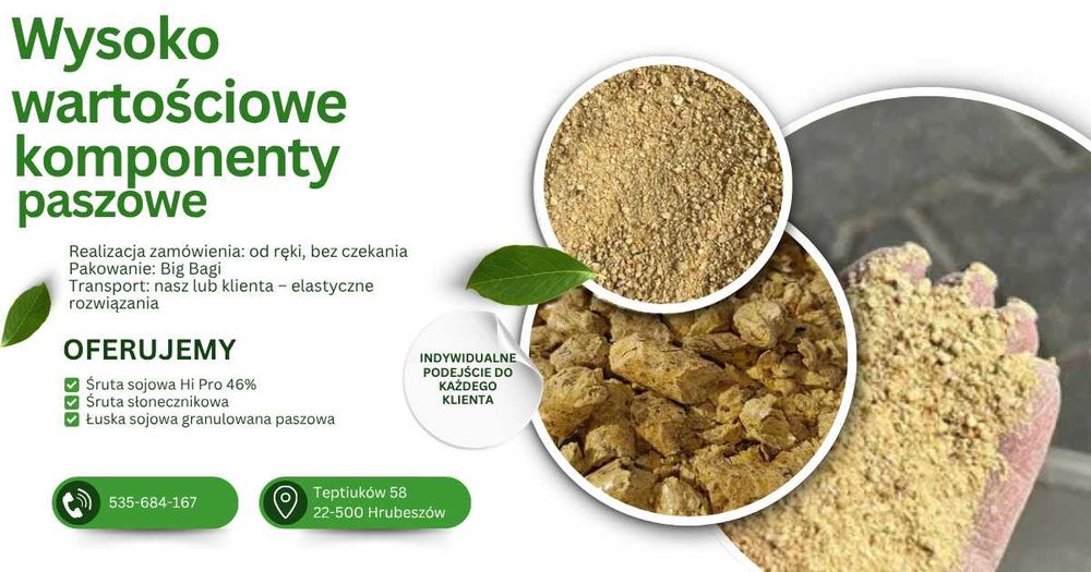 Śruta Sojowa Hi Pro 46% dla Zwierząt