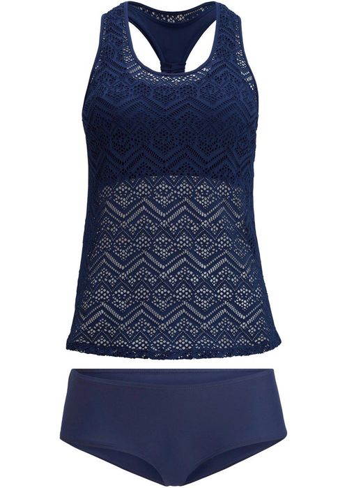 B.P.C tankini granatowe ażurowe z figami 42.