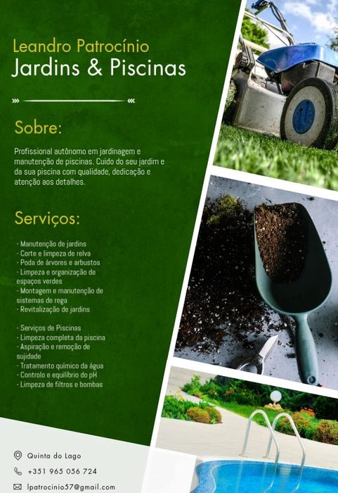 Manutenção Jardins & Piscinas | Garden & Pool Maintenance 
 Jardins &