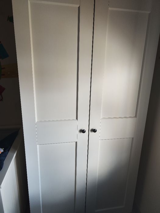 Roupeiro IKEA PAX GRIMO (2 Portas) com 2 Gavetas e Cesto – Como Novo