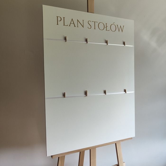 Plan stołów 17 kolorów, dowolny tekst.
