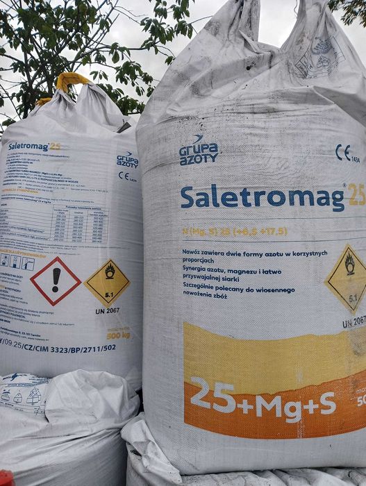 Saletromag N(Mg, S) 25(6,5; 17,5) Cena brutto jak  saletrosan, inne azotowe