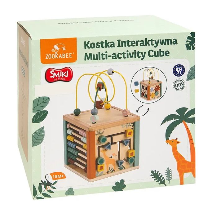 Smiki, kostka edukacyjna, zabawka drewniana smyk ze smyka drewno