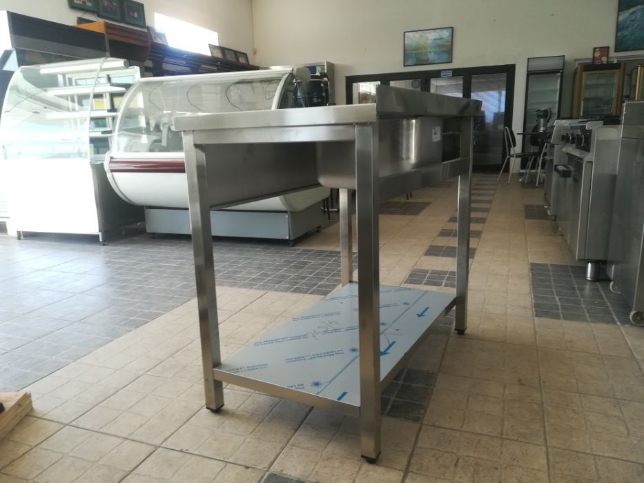 ACM136 - Bancada inox com Cuba - NOVA