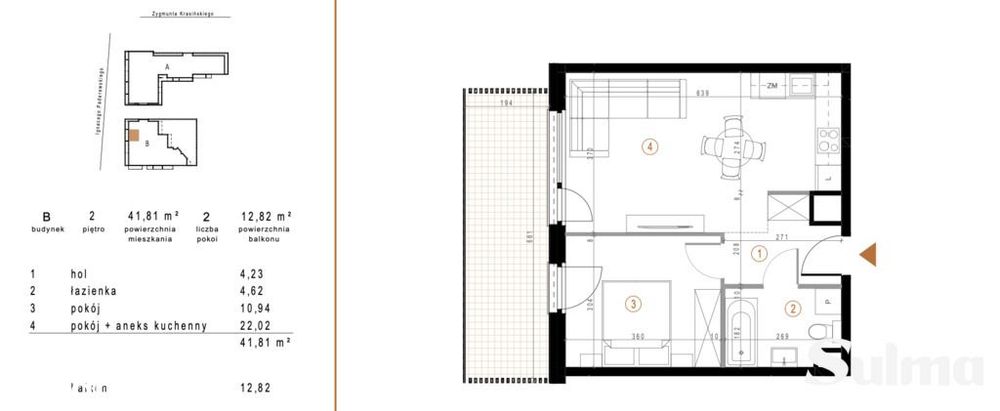 Paderewskiego | 2 pokoje | taras 12m2