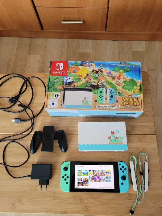 Konsola Nintendo Switch Limitowana Animal Crossing CFW + 128gb Gry