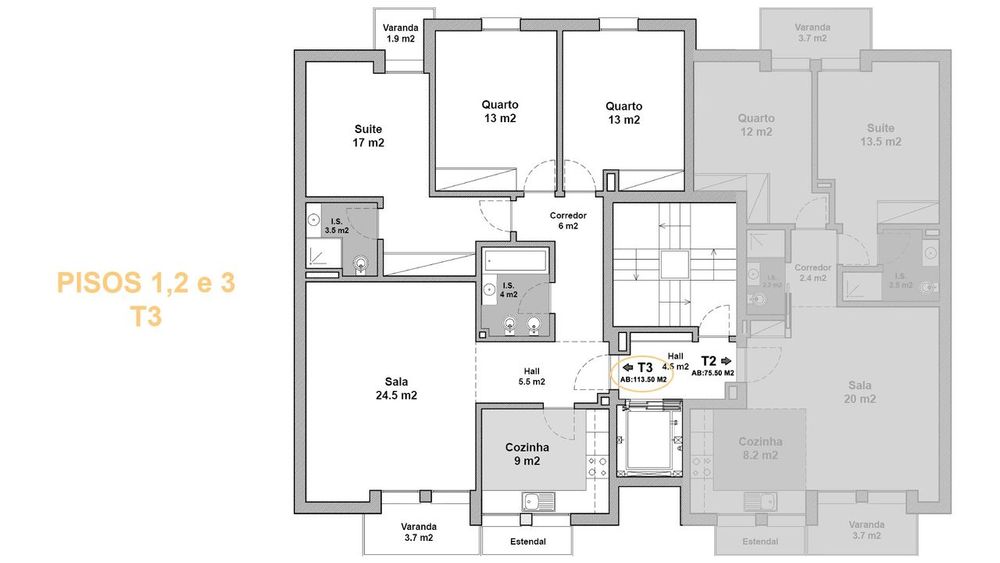 Apartamento T3 - Zona Norte - Coimbra/Venda