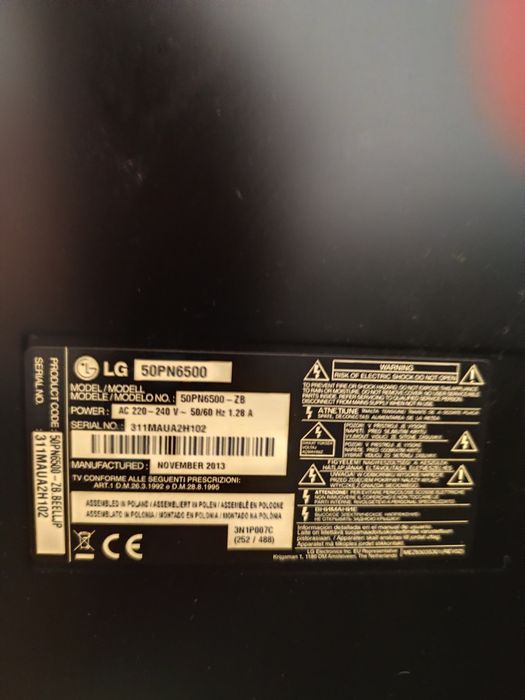 Telewizor LG 50PN6500 – 50” (plazma)