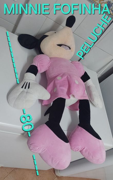 MINNIE. PELUCHE COM 80 CM. Colecção,Casa,Quarto, Criança Brincar,Sala.