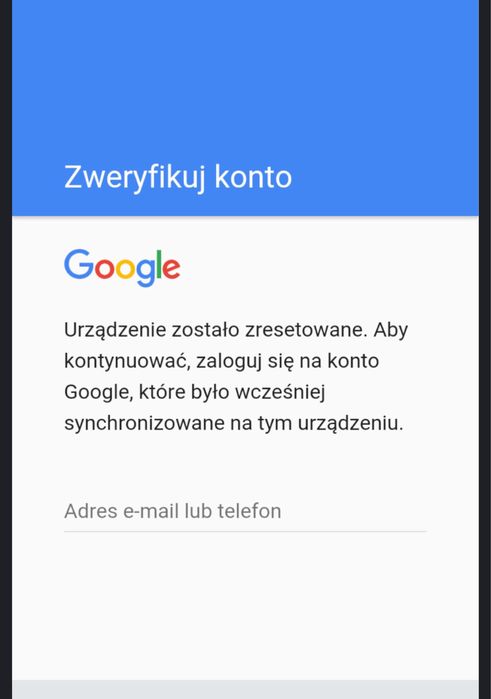 Usuwanie blokad google FRP konto Xiaomi Samsung