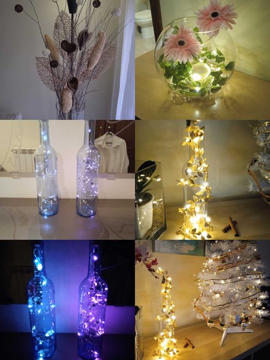 Garrafa decorada sortidas com  e sem Led
